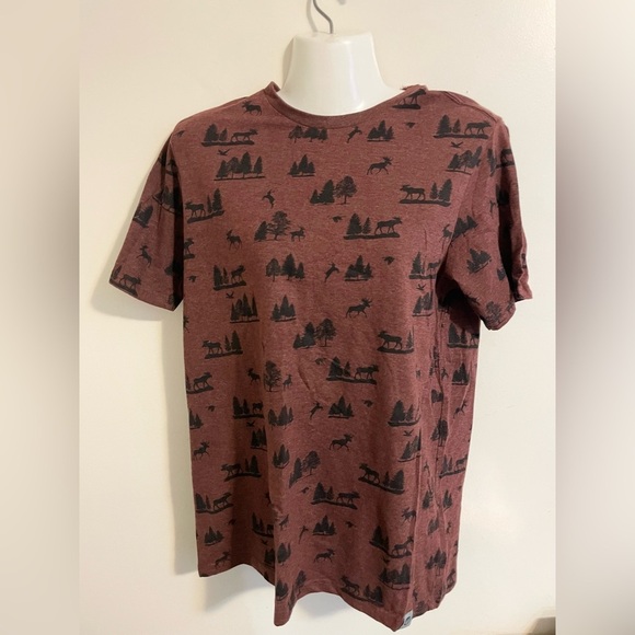 Free Planet Sz S men t shirt short sleeve motif trees, moose round neck - Picture 4 of 9